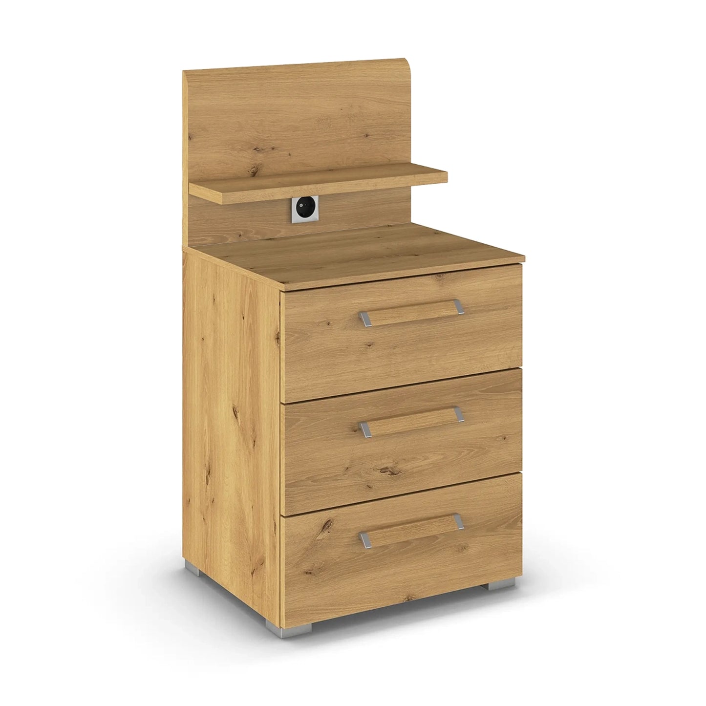 Rauch Eve wild oak 3 Drawer bedside table with panel