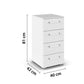 Measurements of Rauch Eve White 4 Drawer narrow chest