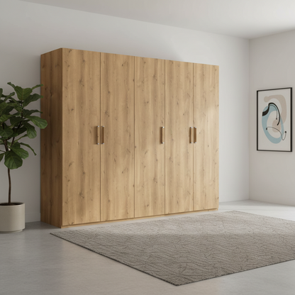 Rauch Evelyn Oak 5 Door Hinged Wardrobe