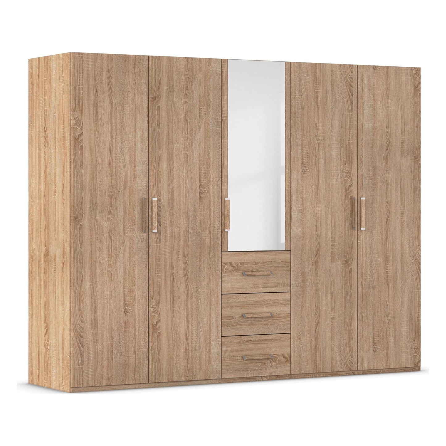 Eve Sonoma Oak 5 door 3 Drawers Wardrobe