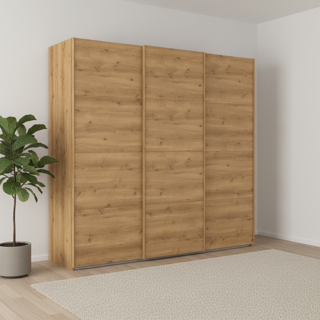 Rauch Eve Large 3 Door Sliding Wardrobe in Wild Oak Finish