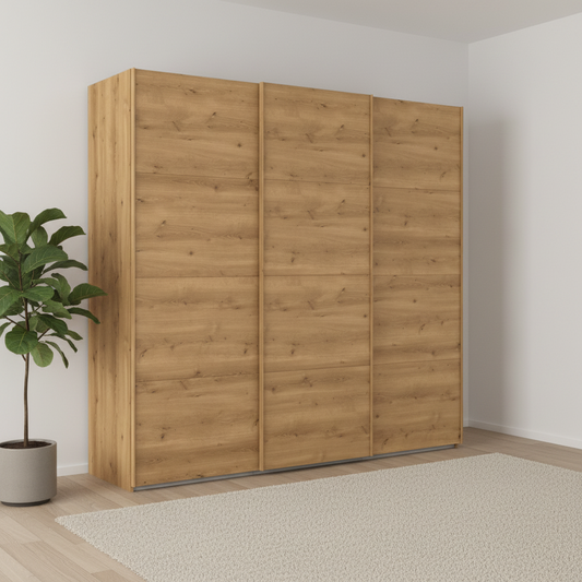 Rauch Eve Large 3 Door Sliding Wardrobe in Wild Oak Finish