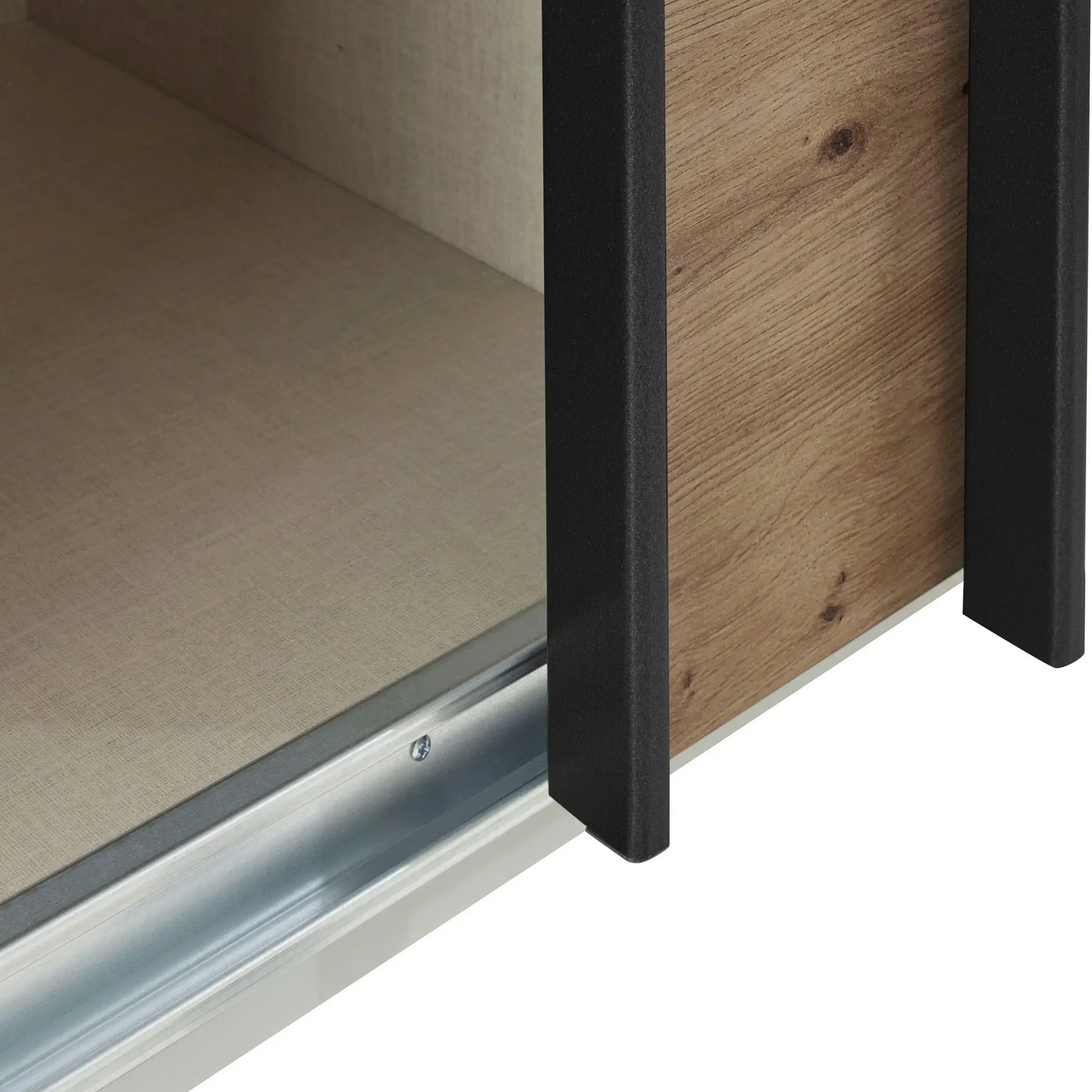 Forms Artisan Oak 3 Door Sliding Wardrobe - Internal view