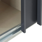 Rauch Forms Black Sliding Door Wardrobe with Shelves - Internal view