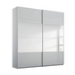 Rauch Forms Silk Grey Glass 2 Door Sliding Wardrobe with Mirror 