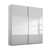 Rauch Forms Silk Grey Glass 2 Door Sliding Wardrobe with Mirror