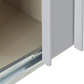 Rauch Forms Silk Grey Glass 3 Door Sliding Wardrobe with Mirror - Internal Closeup view
