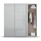 Rauch Forms Silk Grey Glass Triple Sliding Wardrobe - Interior view Styled in a Bedroom