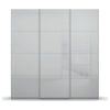Rauch Forms Silk Grey Glass Triple Sliding Wardrobe - Front view