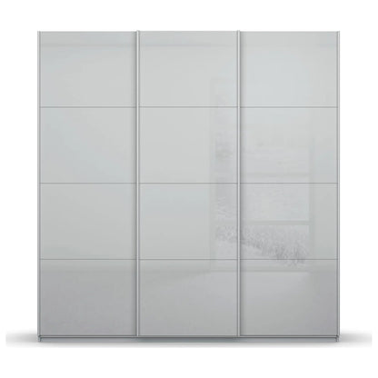 Rauch Forms Silk Grey Glass Triple Sliding Wardrobe - Front view