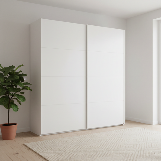 Rauch Forms White 2 Door Sliding Wardrobe Height 223cm