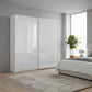 Rauch Forms White Glass 2 Door Slider Wardrobe -  Free Assembly