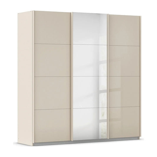 Rauch Forms Champagne Glass 3 Door Sliding Wardrobe with Mirror