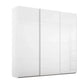 Rauch Formes 3 Door Sliding White Glass Wardrobe