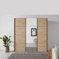Rauch Forms Artisan Oak & Mirror 3 Door Sliding Wardrobe - Styled in a Bedroom