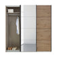 Rauch Forms Artisan Oak & Mirror 3 Door Sliding Wardrobe - Interior view