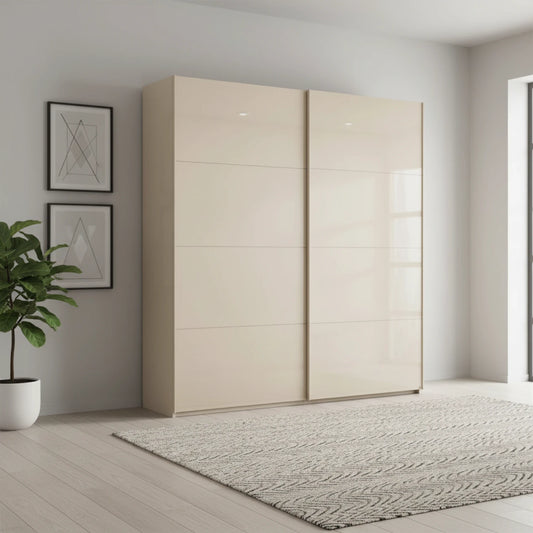 Rauch Forms Champagne Glass 2 Door Sliding Wardrobe
