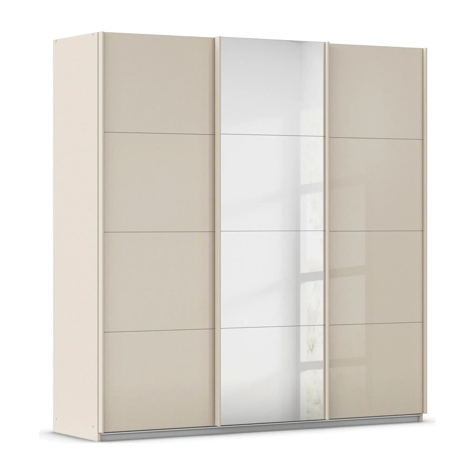 Rauch Forms Champagne Glass 3 Door Sliding Wardrobe with Mirror
