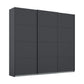 Rauch Forms Metallic Grey Decor 3 Door Sliding Wardrobe 