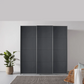 Rauch Forms Metallic Grey Decor 3 Door Sliding Wardrobe - Styled in a Bedroom