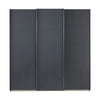 Rauch Forms Metallic Grey Decor 3 Door Sliding Wardrobe - Front view