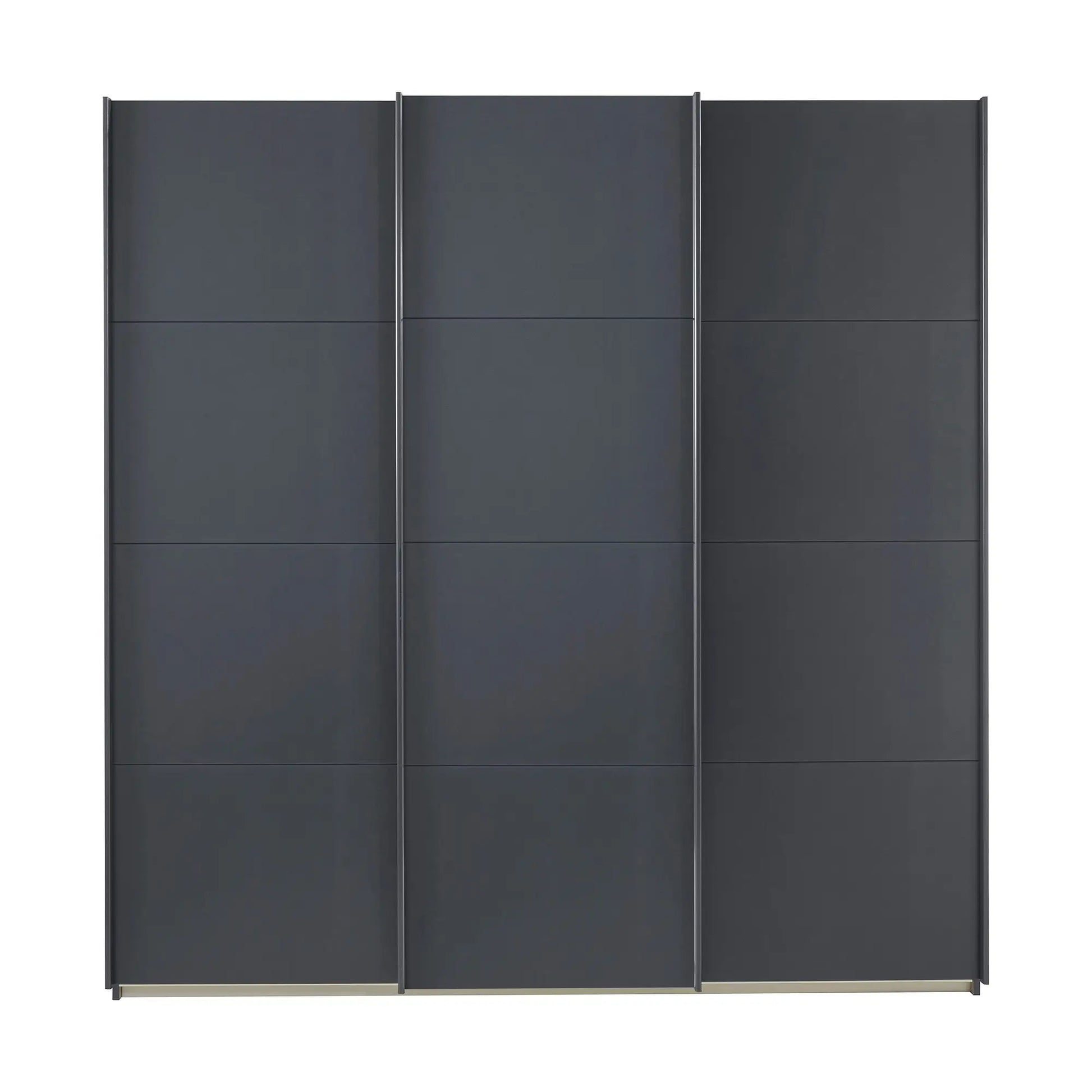 Rauch Forms Metallic Grey Decor 3 Door Sliding Wardrobe - Front view