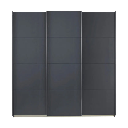 Rauch Forms Metallic Grey Decor 3 Door Sliding Wardrobe - Front view