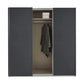 Rauch Forms Metallic Grey Decor 3 Door Sliding Wardrobe - Interior view Styled in a Bedroom