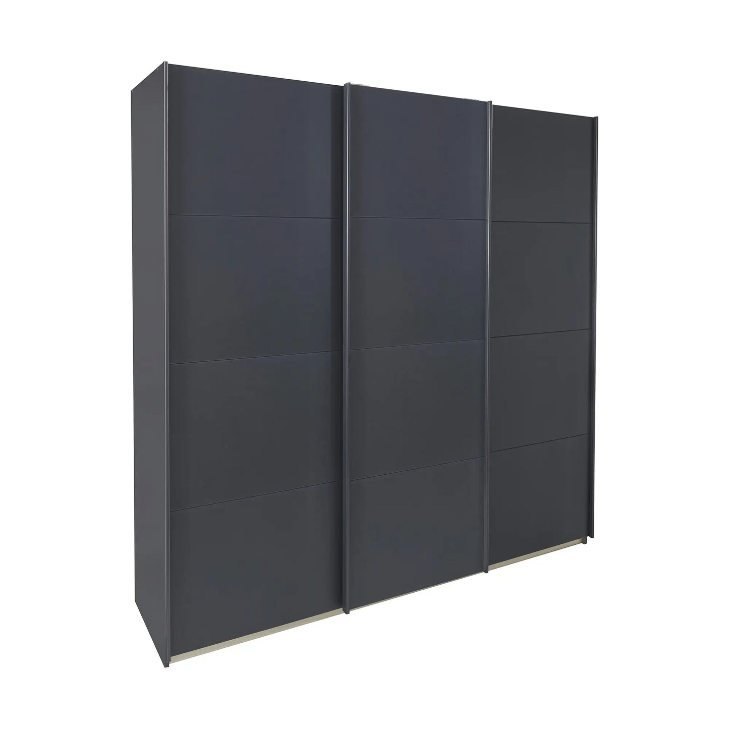 Rauch Forms Metallic Grey Decor 3 Door Sliding Wardrobe - Side Angle view