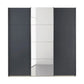 Rauch Forms Metallic Grey & Mirror 3 Door Sliding Wardrobe - Front view