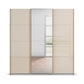 Rauch Forms 203cm Wide Oak & Champagne Glass 3 Door Sliding Wardrobe 
