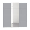 Rauch Forms Silk Grey & Mirror 3 Door Sliding Wardrobe - Front view