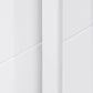 Rauch Forms White Glass 3 Door Sliding Wardrobe with Mirror - Closeup view