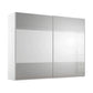 Rauch Frankfurt Two Tone Mirror Front Sliding Door Wardrobe - W316cm 