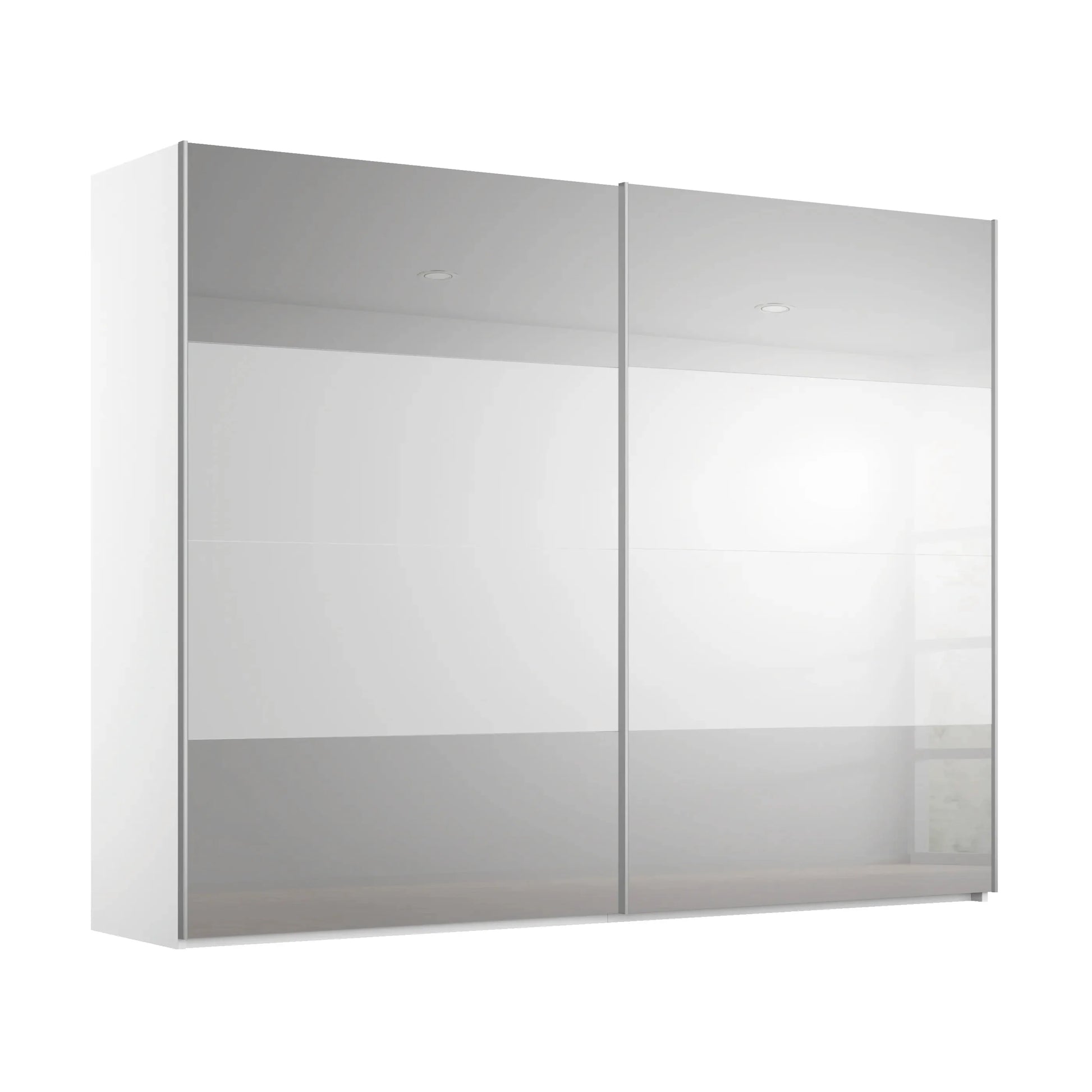 Rauch Frankfurt Two Tone Mirror Front Sliding Door Wardrobe - W316cm 