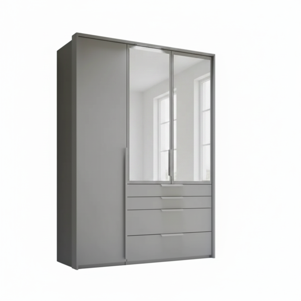 Rauch Frans 151cm Decor 3 Door Hinged Wardrobe with Exterior Drawers