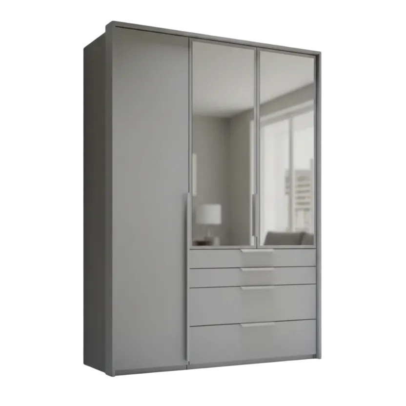Rauch Frans 151cm Decor 3 Door Hinged Wardrobe with Exterior Drawers