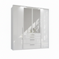 Rauch Frans 201cm Glass 4 Door Hinged Wardrobe with Exterior Drawers