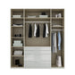 Rauch Frans 201cm Glass 4 Door Hinged Wardrobe with Exterior Drawers