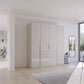 Rauch Frans 201cm Glass 4 Door Hinged Wardrobe with Exterior Drawers