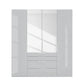 Rauch Frans 201cm Glass 4 Door Hinged Wardrobe with Exterior Drawers