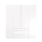 Rauch Frans 201cm Glass 4 Door Hinged Wardrobe with Exterior Drawers