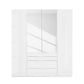 Rauch Frans 201cm Glass 4 Door Hinged Wardrobe with Exterior Drawers