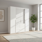 Rauch Frans 201cm Glass 4 Door Hinged Wardrobe with Exterior Drawers