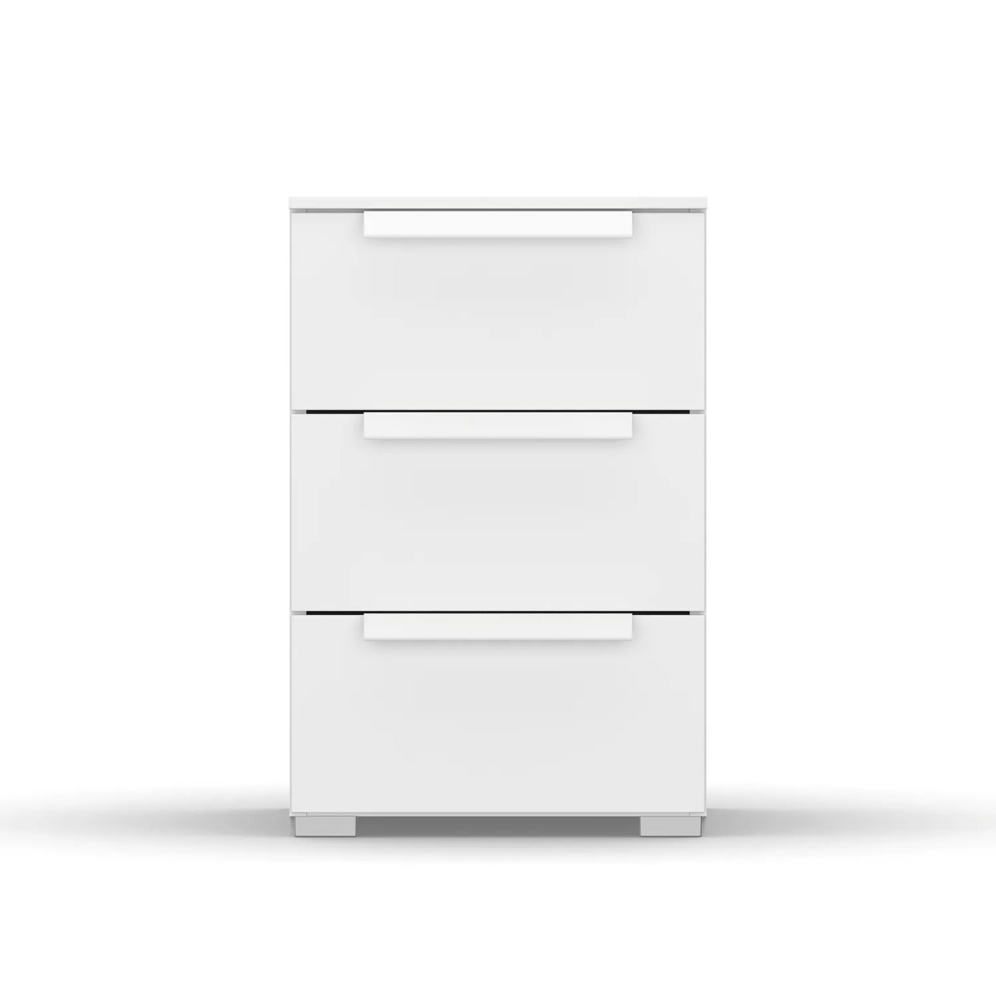 Rauch Frans 3 Drawer Decor Beside Table in White - Front view