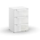 Rauch Frans 3 Drawer Glass Beside Table in White