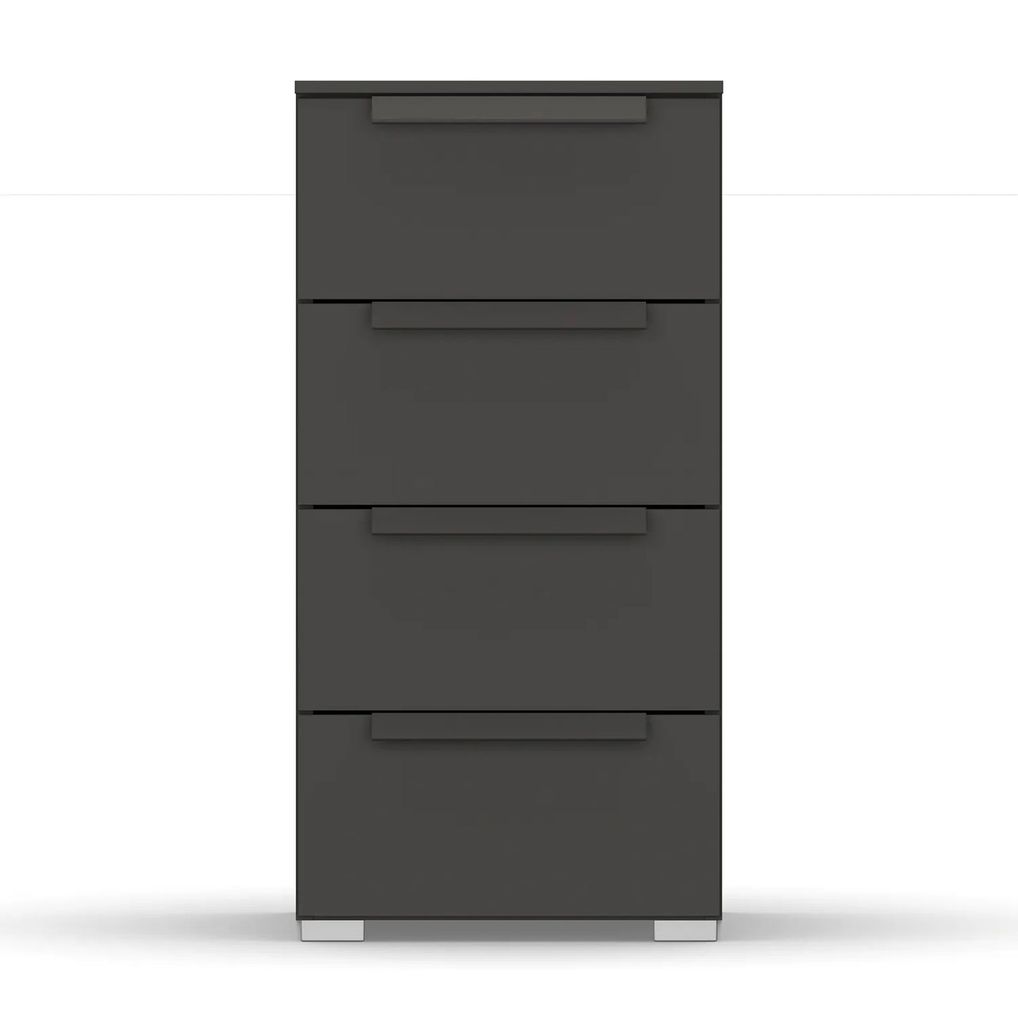Rauch Frans 4 Drawer Decor Narrow Chest in Graphite - Front view