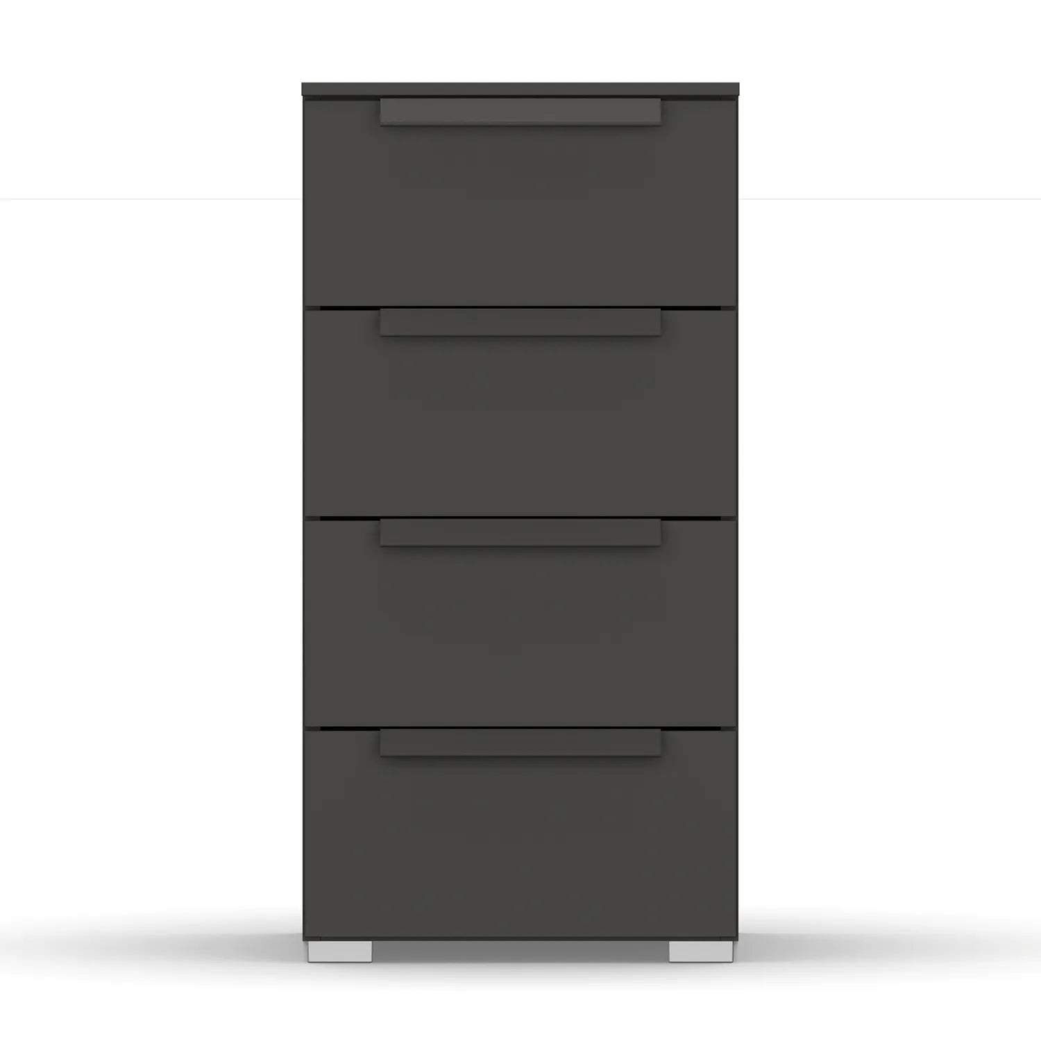Rauch Frans 4 Drawer Decor Narrow Chest in Graphite - Front view