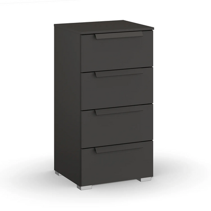 Rauch Frans 4 Drawer Decor Narrow Chest in Graphite