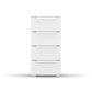 Rauch Frans 4 Drawer Decor Narrow Chest in White - Front view